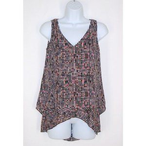 White House Black Market Tank Top XXS Sleeveless Layered Split Back Hi Lo